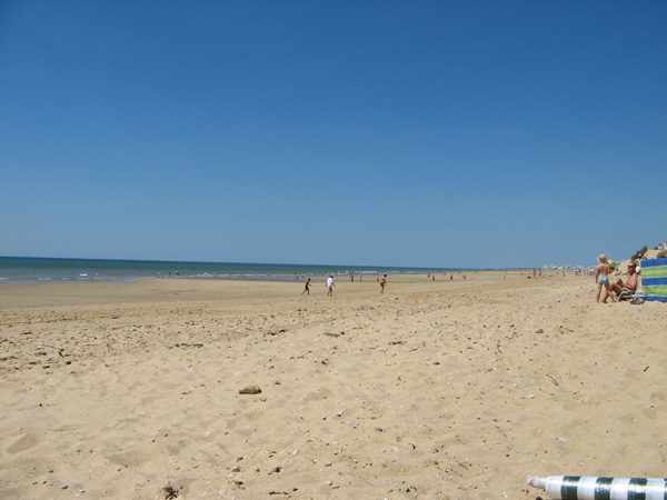 La plage de sable fin